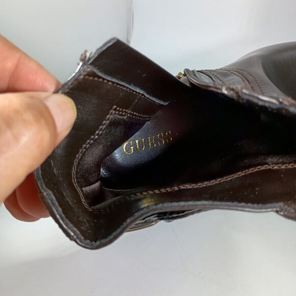 GUESS Stiletto Ankle Boots-Booties Brown Size: 9M w/Box - Picture 12 of 16